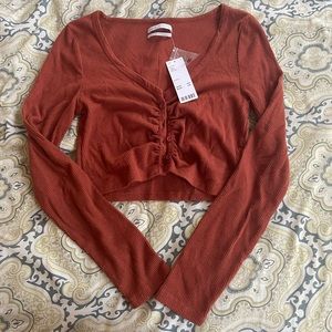 Rust long sleeve top